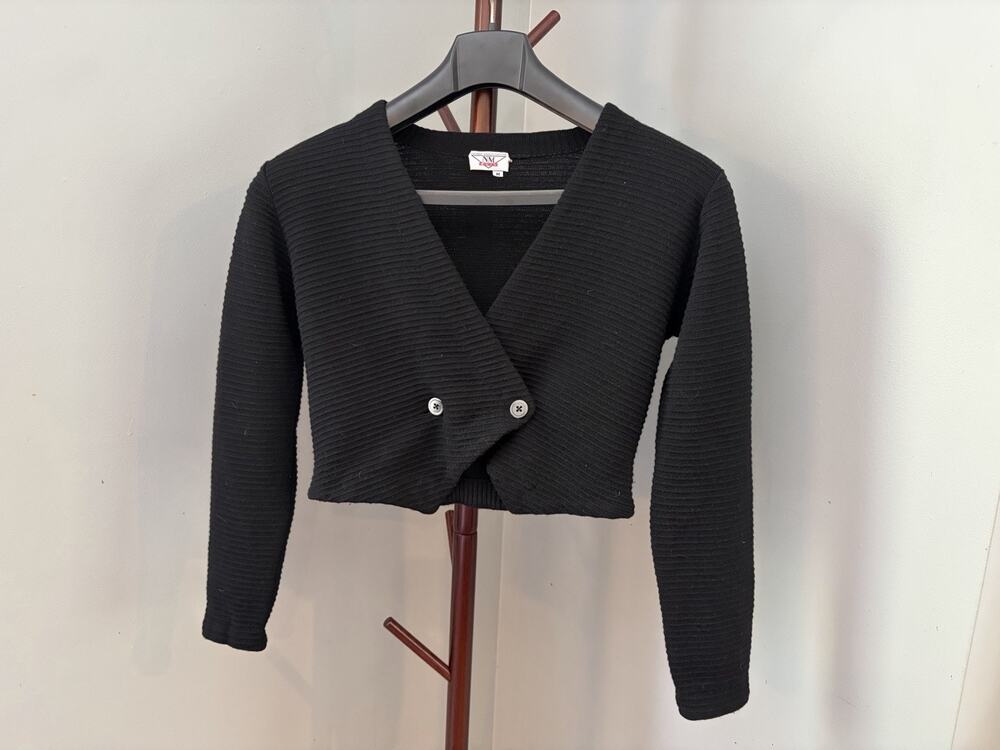 Vintage 90s Neiman Marcus Black Button Front Cardigan